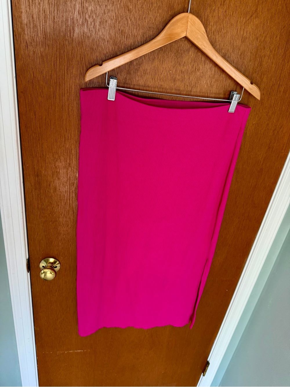 LOFT Bright Hot Pink Maxi Skirt